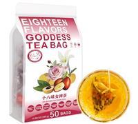 100% Natural Eighteen Flavors Goddess Tea Bag, 250g/8.81oz (5g*50bags) 十八味女神茶 orge, noyau d'émeraude, Goji, pissenlit, gardénia, aubépine, longeye, réglisse, rose thé naturel à base de plantes