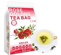 100% Natural Rose Oolong Tea Bag, 150g/5.29oz (3g*50bags) Oolong Tea, Dried Grape, Rose 玫瑰乌龙茶 thé Oolong, raisins secs, thé vert à la rose, tisane combinée