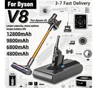 100 % NEU pour Dyson V8 21,6 V 12800 mAh Batterie de remplacement pour aspirateur sans fil Dyson V8 Absolute - Batterie pour aspirateur à main 1 PCS V8 12800mAh