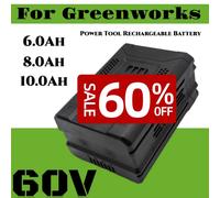 100% nouvelle batterie Rechargeable 60V 10Ah Lithium-ion pour Greenworks pro 60V tondeuse à gazon coupe-bordure tronçonneuses scies à pôle souffleur 6000mAh-1pcs