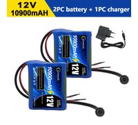 100% nouvelle plaque de Protection 12V 10900mAh 3S1P 10.9Ah batterie Batterie lithium-ion 18650 DC 12,6 V, super rechargeable + chargeur 10900mAh x1