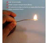 100% Organic Hemp Candle Wick With Natural Beeswax Coating,60 M Spool,Size (1mm),Unbleached For Candle Making.