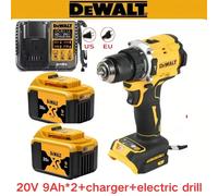100% Original DEWALT 20V 6.0Ah Batterie au lithium rechargeable sans balais, tournevis électrique compact, perceuse à main, perceuse à percussion DCD805 BatterX2air blowerX1