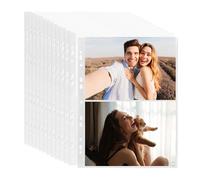 100 Pack 400 Protège Page Photo A4,Pochette Pochette Pour Carte Postale A4,Pochettes Transparentes A4 Pour Photos,Protège Page Photo Double Face,Pochettes Pour Cartes Postales