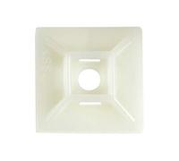 100 Pack Cable Tie Mounts with Adhesive Tape for 0.21 in. (5.5 mm) Wide Ties, Nylon/Plastic Zip Tie Mounts, Electrical/Network Cable Wrap Mounts /