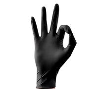100 Pack Thickened Food-Grade Black Nitrile Gloves Nitrile Rubber Kitchen Cleaning Factory Food Processing L
