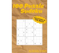 100 Page Sudoku Puzzle Book 6 x 9 paperback. 100 p. of puzzles ( 1 per page ) and 50 pages of solutions ( 2 per page ).