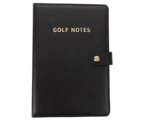 100 Pages Carnet de Score de Golf Format Poche, en PU, Noir | Papier Sec, Accès Rapide, Suivi Statistique, pour Tournois et Débutants, Boîte Présent Incluse