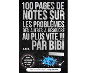 100 PAGES DE NOTES SUR LES PROBLEMES DES AUTRES A RESOUDRE AU PLUS VITE !!! ... PAR BIBI: Carnet humoristique pour collègue sympa