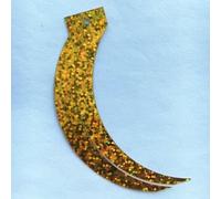 100 paillettes en forme de faucille et de queue de chat (17 x 85 mm) - Crochet - Idéales pour la couture, les mariages et autres loisirs créatifs. Disponibles en 13 couleurs, dont doré.