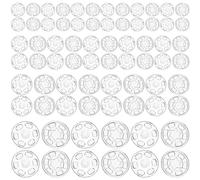 100 Paires Bouton Pression Plastique,Boutons Transparents,Boutons-Pression De Couture,Boutons Pression en Plastique à Coudre Transparent Invisible Rond,Pour Couture,DIY,7mm,12mm,15mm,20mm