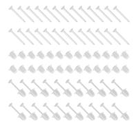 100 Paires de Boucles d'Oreilles Transparentes, Tiges de Boucles d'Oreilles 12x3mm Fermoirs de Boucles d'Oreilles en Plastique 4x4,6mm Clous d'Oreilles Transparents en Plastique les Oreilles