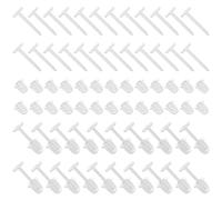 100 Paires de Boucles d'Oreilles Transparentes, Tiges de Boucles d'Oreilles 12x5mm Fermoirs de Boucles d'Oreilles en Plastique 5x5,5mm Clous d'Oreilles Transparents en Plastique les Oreilles