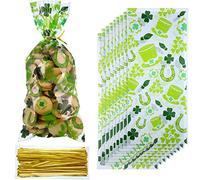 100 Paquets Sachet de Bonbons en Cellophane Sachet de Friandises Sachet en Cellophane Sachets de Cadeaux Sac à Main (Style 4)