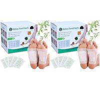 100 Patch Detox Deep Cleansing pour Les Pieds en Absinthe Naturelle Élimine Les Toxines du Corps Améliore la Qualité du Sommeil et Soulage la Fatigue (Lot de 2)