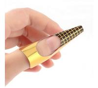 100 PC Doré Nail Art Conseils Extension formulaires Guide Français Outil DIY Acrylique Gel UV