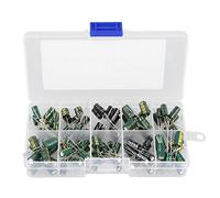 100 Pcs 10 Valeurs Condensateurs électrolytiques Radial Assortiment Audio 10V - 63V 10uf-470uf 5mm / 6.3mm × 11mm, Capacitance