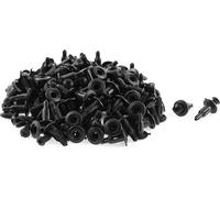 100 Pcs 11mm x 5mm Rivet Plastique Pare-chocs Doublure Garniture Panneau Agrafe Clips Noir