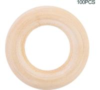 100 pcs 25mm anneau en bois naturel bébé anneaux de dentition bricolage