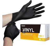 100 Pcs 5mm Latex Free Vinyl Disposable Gloves For Food Prep Home Cleaning Hair Dyeing Tattoo.[N70]