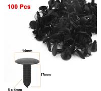 100 Pcs 5x4mm Trou Dia Plastique Voiture Rivet Punaise Garniture Attache Clip