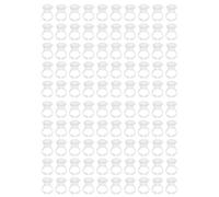 100 Pcs à Encoche Anneau à Cils Extensibles Pigment Pigment Support de Récipient CAP CAPE avec Kit de Couvercle, Plastique Transparent 1,5 X 0,8 Cm 100 X Tasses D'anneau D'encre