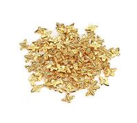 100 pcs Abeille Nail Charm, 2 Couleurs Sac Métal Abeilles 3D Nail Décoration Métal Bâton Or Argent Nail Stickers Manucure DIY Nail Art Fournitures(Or)