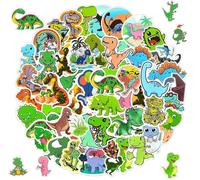 100 Pcs-Adesivi, Adesivi Di Dinosauri, Adesivi Cartoni Animati In Vinile Impermeabili, Stickers Aesthetic, Per Skateboard, Laptop, Chitarra, Casco, Valigia, Bicicletta (Dinosaures)