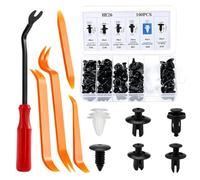 100 Pcs Agrafes de Carrosserie | Nylon Haute Résistance: Plastique nylon renforcé résistant à l'usure, à la corrosion et aux vibrations du moteur