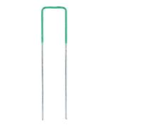 100 Pcs Agrafes en U pour Gazon Synthétique, Épingles en Acier Galvanisé Vert - Fixation Durable, Résistance Anti - oxydation, Parfait pour Jardin et Aménagement Extérieur