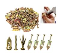 100 Pcs Ancrages Autoperceurs en Acier pour Cloisons Sèches, Kit de Chevilles et Vis Autoperceuses pour Fixation de Meubles, Décorations et Outils de Réparation, Résistantes et Faciles à Installer