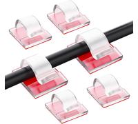 100 Pcs Attache Cable,Attache Cable Adhesif,Clips Cable¿Pour CâBle De Charge Usb,Bureau à La Maison¿Accroche Cable Pour La Gestion Des CâBles,DéCorations Suspendues De NoëL (Clair)