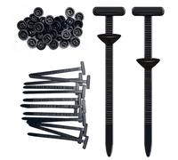100 PCS Attaches Autobloquantes Universelles en Nylon-Serre Cable Attache Autobloquante 4.8mm avec Rivet- Pour Réparation Auto et Fixation Industrielle