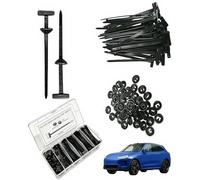 100 PCS Attaches Câbles Universelles Autobloquantes, Autobloquantes Attaches Een Nylon, Attache en Nylon Résistantes Aux UV, Serre Cable Boucles Universelles En Nylons Pour Réparation Automobile