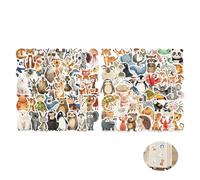 100 Pcs Autocollant Animaux Scrapbooking Étanche Valise Ordinateur Vélo