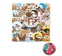 100 PCS Autocollants De Loutre Dessin Animé, Autocollants Paresseux pour Bouteilles Autocollant Paresseux Mignons Ordinateur Portable Stickers Mignons Graffiti Imperméables pour Scrapbooking