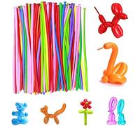 100 pcs Ballons de Modélisation, DIY Magiques Ballons en Latex Longue Ballon de Baudruche à Modeler Multicolores pour Anniversaire des Enfants Mariage et Décoration de Fête