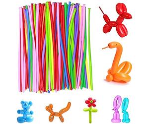 100 pcs Ballons de Modélisation, DIY Magiques Ballons en Latex Longue Ballon de Baudruche à Modeler Multicolores pour Anniversaire des Enfants Mariage et Décoration de Fête