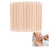 100 PCS Bâtonnets Cuticules, Bâtonnets Manucure en Bois d’Oranger 9.5 × 3.8 mm, Bâtonnets Cuticules Double Embout pour Ongles Repousse Cuticules Nettoyage Précis et Nail Art