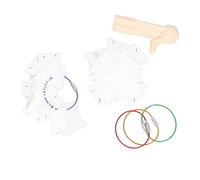 100 Pcs Bobines de Fil en Plastique avec Enrouleur Manuel et Anneaux de Rangement, 4 Cartes de Fil à Broder de 3,5 cm pour Point de Croix, Bricolage, Travaux Manuels, Couture(Blanc)
