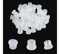 100 PCS Capuchons d'encre de Tatouage, 12x14mm, Gobelets Tasses Support d'encre de Tatouage Caps, Jetable Encre de Tatouage Gobelets, Gobelets pour Encre de Tatouage Caps, pour Tattoo Ink