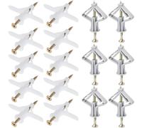 100 pcs Chevilles pour corps creux m8 Set, Chevilles pour construction sèche, Chevilles en plâtre, Chevilles à expansion, Chevilles pour corps creux en plâtre, Chevilles à expansion pour placoplâtre