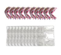 100 pcs Clear Gift Sac 60x75cm Sacs-x transparents de motif de coeur blanc mignon avec un beau ruban pour les collations de poupées