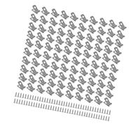 100 Pcs Clips De Clôture en Acier Inoxydable Pratique Prèches Fil pour La Ferme Et Le Jardin dans des Conditions Météorologiques Clips Jardin Durables