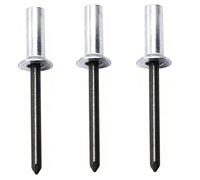 100 Pcs Countersunk Aluminum Blind Rivets, 5mm Closed End Pop Rivets with Flat Head for Metal, Furniture, Marine(5x12mm)