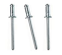 100 Pcs Countersunk Single Drum Iron Blind Rivets, 6.4mm Open End Pop Rivets for Metal, Furniture, Car, Ships, Motor Vehicles, Mechanical(6.4x14.5mm)