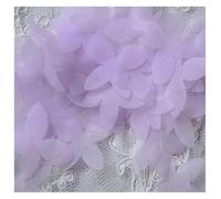 100 Pcs DIY Tulle Butterfly Flower Material, Wedding Dress, Bridal Tiara, Organza Applique Accessories, Super Fairy Silk(Purple)