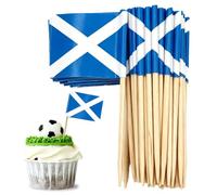 100 PCS Drapeau Cure-dent Écosse pour Décorer Les Gâteaux,Décor Cupcake Toppers Cocktail pour Concerts Jardin Bar Fête Fourniture Fruits Sandwich Décoration Euro Football Match Décor événement royal