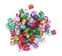 100 PCS Dreadlocks Accessoires, Tresses en métal Anneaux de Cheveux pour Hommes Femmes Filles Garçons, Poignets Réglables Tressage Cheveux Bijoux Décoration (Colorée)