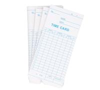 100 Pcs Dual Sided Time Clock Cards for Employee Attendance Tracking for Workplace Premium Paper 180x83mm 7.09x3.27in